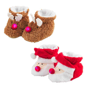 LIGHT UP HOLIDAY SLIPPERS - SANTA