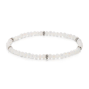 MINI CRYSTAL STRETCH BRACELET W/SILVER ACCENT