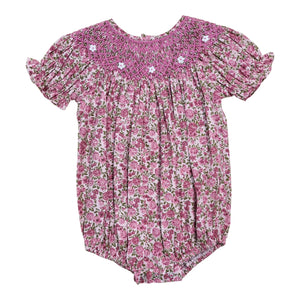 REIGN HOT PINK SMOCKED BUBBLE