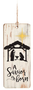 A SAVIOR IS BORN ORNAMENT