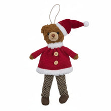 Load image into Gallery viewer, PLUSH TEDDY BEAR ORNAMENT
