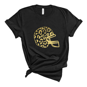 GOLD LEOPARD HELMET T-SHIRT