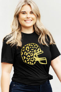 GOLD LEOPARD HELMET T-SHIRT