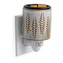 Load image into Gallery viewer, PLUGGABLE FRAGANCE WARMER FLIP DISH WHEAT &amp; IVORY

