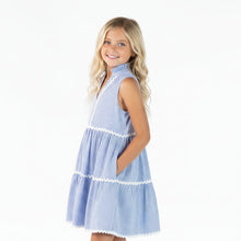 Load image into Gallery viewer, YOUTH BLUE COASTAL PREP DRESS
