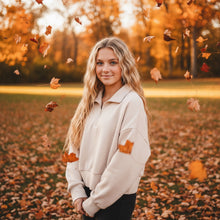 Load image into Gallery viewer, COZY QUARTER ZIP CREAM
