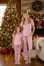 Load image into Gallery viewer, YOUTH HOLIDAY MINT BOW PJ SET
