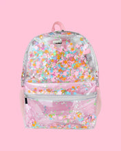 Load image into Gallery viewer, FLOWER SHOP CONFETTI CLEAR BACKPACK
