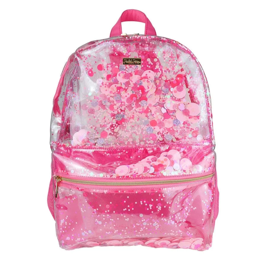 CONFETTI PINK CLEAR BACKPACK