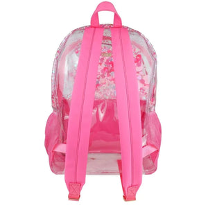 CONFETTI PINK CLEAR BACKPACK