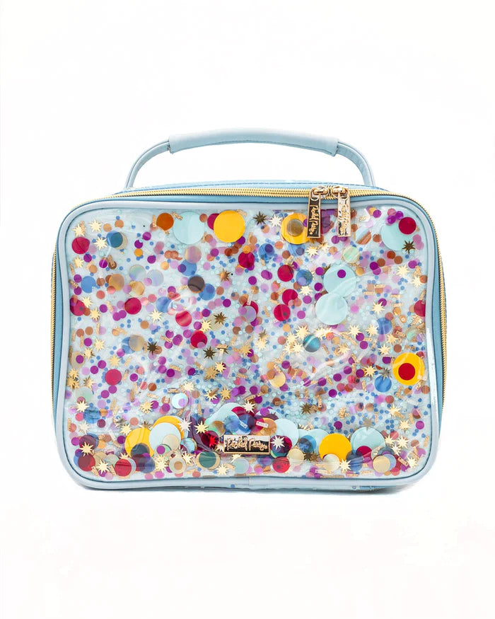 CONFETTI SKY BLUE CLEAR LUNCHBOX