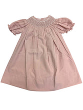Load image into Gallery viewer, CATHERINE DUSTY PINK SMOCKED DRESS/W WHITE PEARLS

