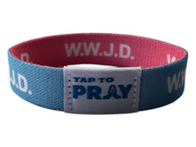 Load image into Gallery viewer, TAP TO PRAY™ WRISTBANDS - WWJD
