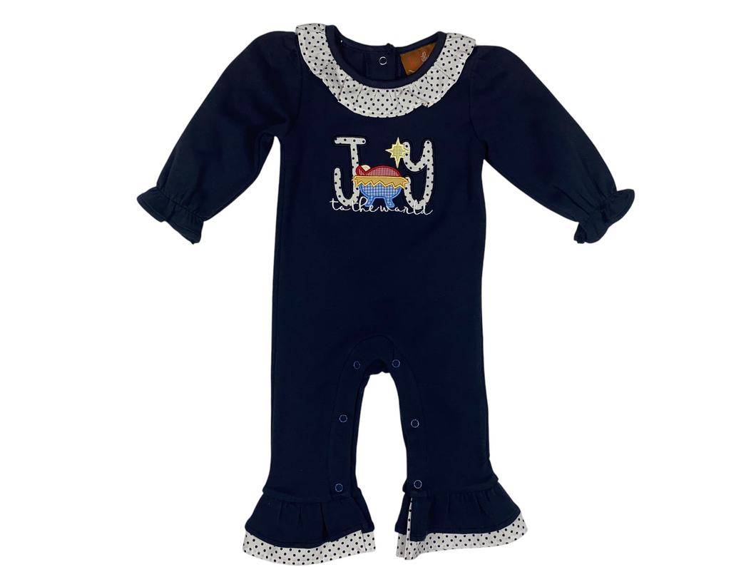 JOY TO THE WORLD GIRLS ROMPER