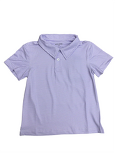 Load image into Gallery viewer, YOUTH MICRO PURPLE/WHITE PERFORMANCE POLO

