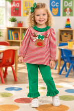 Load image into Gallery viewer, RAINDEER APPLIQUE RUFFLE PANT SET
