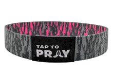 Load image into Gallery viewer, TAP TO PRAY™ WRISTBANDS - TREE BARK CAMO PINK &amp; GREY
