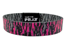 Load image into Gallery viewer, TAP TO PRAY™ WRISTBANDS - TREE BARK CAMO PINK &amp; GREY
