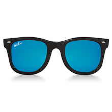 Load image into Gallery viewer, KIDS POLARIZED WEE FARERS® SUNGLASSES / BLACK w/OCEAN BLUE

