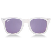 Load image into Gallery viewer, KIDS POLARIZED WEE FARERS® SUNGLASSES / WHITE w/PURPLE
