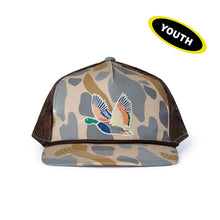 Load image into Gallery viewer, BURLEBO YOUTH CAP - RETRO CAMO DUCK
