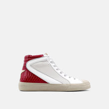 Load image into Gallery viewer, DARK RED SNAKE HIGH TOP - KIDS
