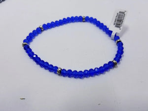 MINI CRYSTAL STRETCH BRACELET W/SILVER ACCENT