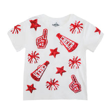 Load image into Gallery viewer, CHEER SHIRT - RED &amp; WHITE
