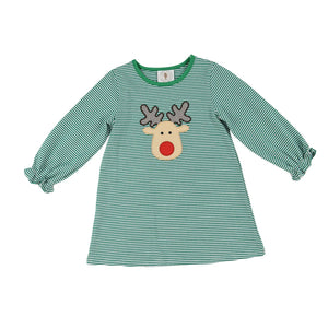 APPLIQUED REINDEER GAMES SWING DRESS