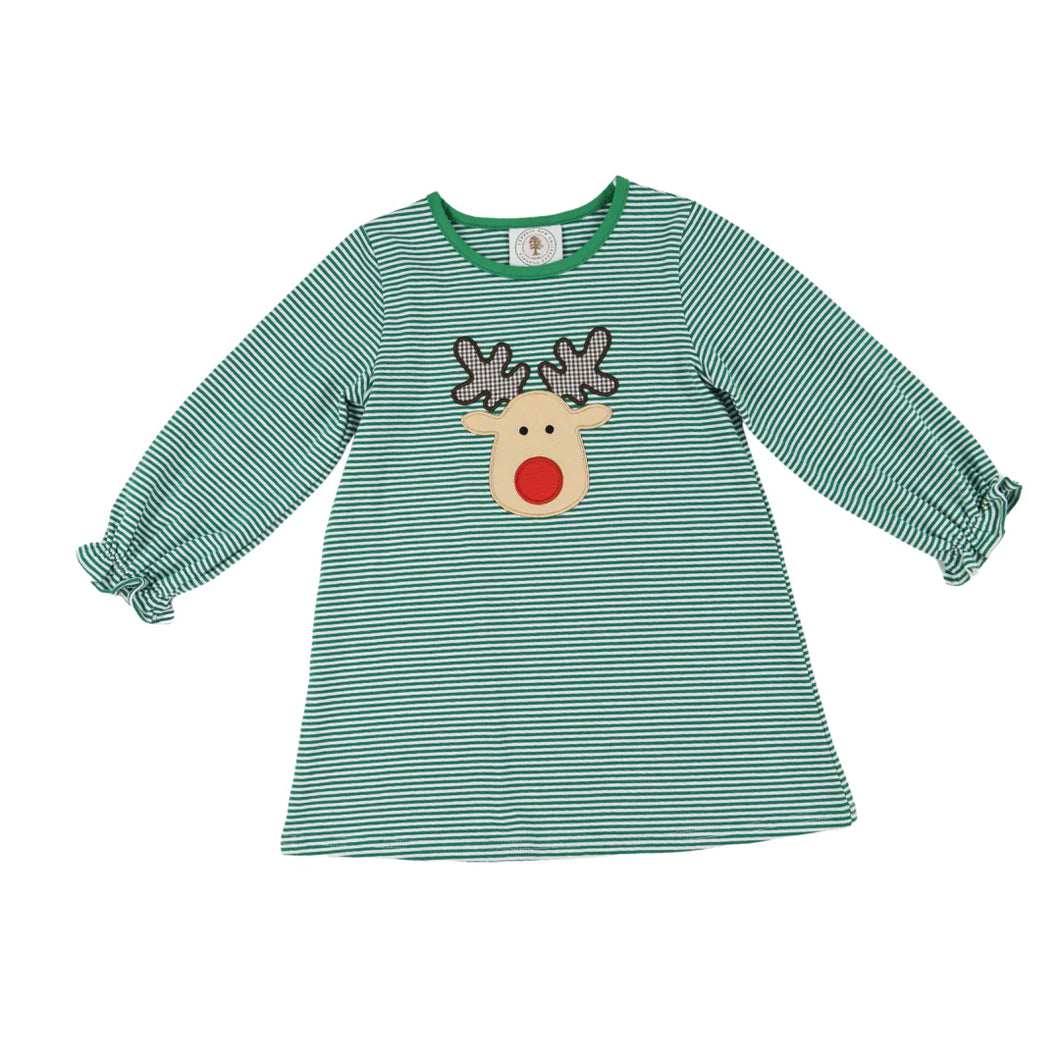 APPLIQUED REINDEER GAMES SWING DRESS