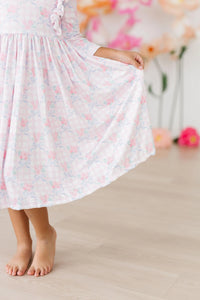 RIBBONS & ROSES RUFFLE TWIRL DRESS