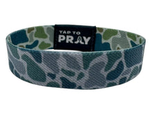 Load image into Gallery viewer, TAP TO PRAY™ WRISTBANDS - RIVER ROCK CAMO MOSS &amp; SLATE
