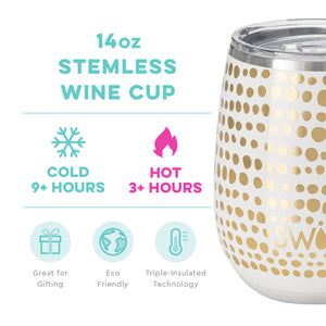 SWIG 14 OZ. STEMLESS STAINLESS STEEL CUP-GLAMAZON GOLD