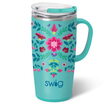 Load image into Gallery viewer, SWIG 22 OZ. STAINLESS STEEL TRAVEL MUG FLORA AZUL
