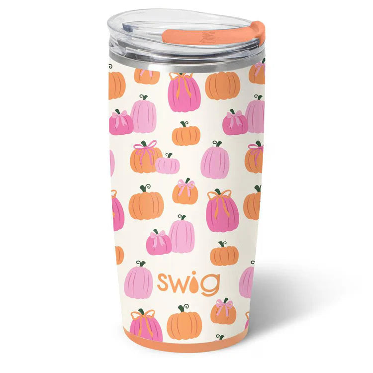 SWIG 22 OZ INSULATED TUMBLER PUMPKINS AND BOWS