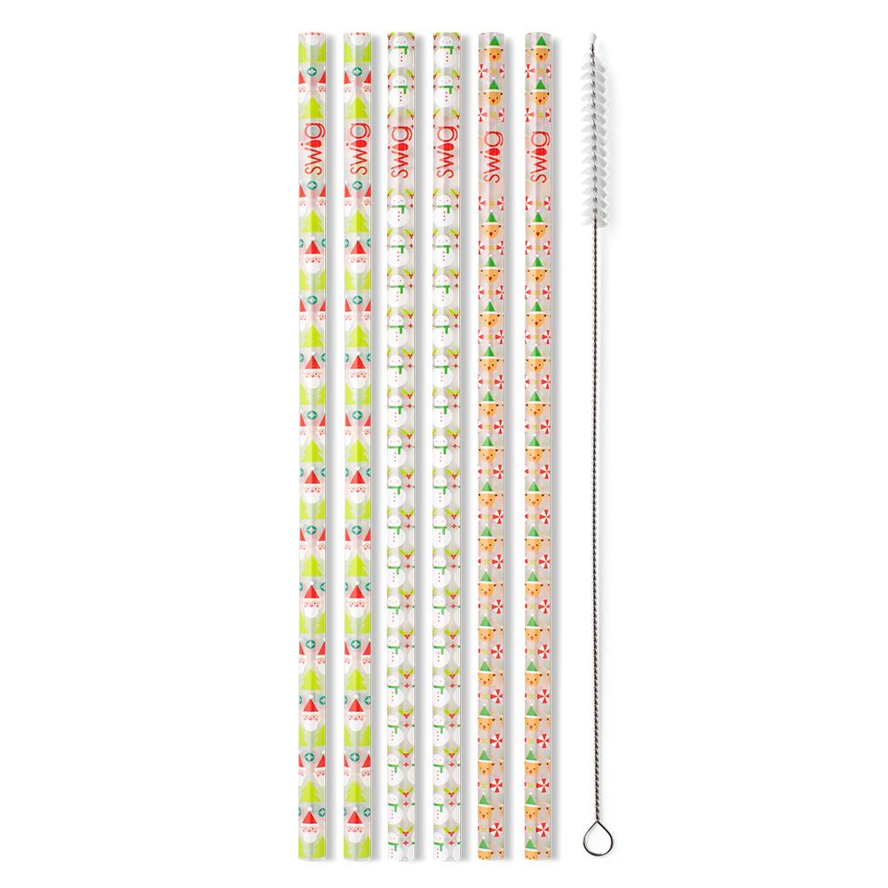 SWIG REUSABLE STRAW SET-CHRISTMAS CREW