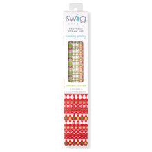 Load image into Gallery viewer, SWIG REUSABLE STRAW SET-CHRISTMAS CREW
