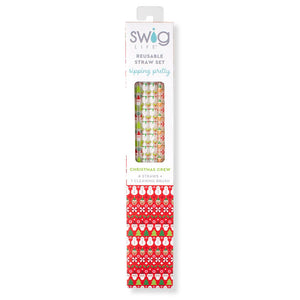 SWIG REUSABLE STRAW SET-CHRISTMAS CREW