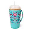 SWIG ICED CUP COOLIE LARGE - FLORA AZUL