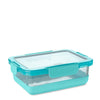 SWIG 3PC. GLASS FOOD STORAGE - AQUA MEDIUM