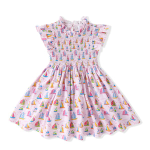 SAIL AWAY SMOCKED DRESS