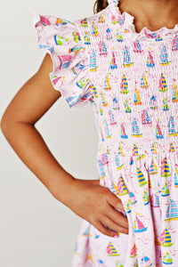 SAIL AWAY SMOCKED DRESS