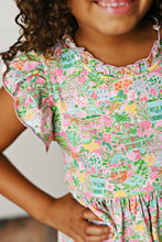 Load image into Gallery viewer, TROPICAL PARADISE FLUTTER DRESS
