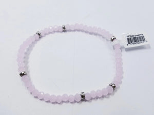 MINI CRYSTAL STRETCH BRACELET W/SILVER ACCENT