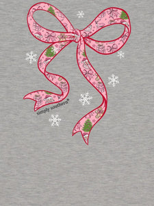 SANTA RIBBON BOW TEE