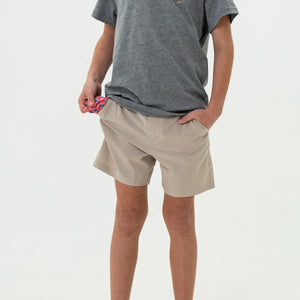 BURLEBO YOUTH EVERYDAY SHORT CLASSIC - LT. KHAKI