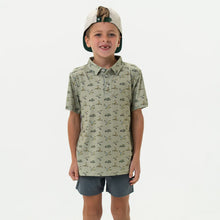 Load image into Gallery viewer, BURLEBO YOUTH POLO - FLYING DUCKS GREEN
