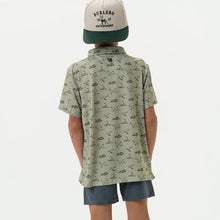 Load image into Gallery viewer, BURLEBO YOUTH POLO - FLYING DUCKS GREEN
