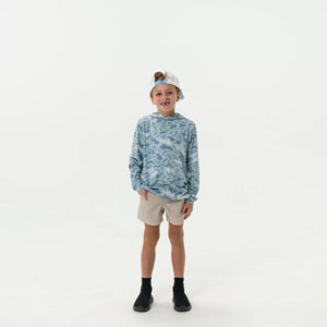 BURLEBO YOUTH PERFORMANCE HOODIE - SEASIDE CAMO