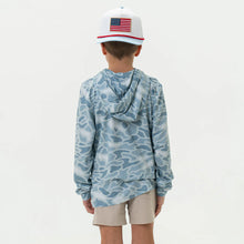 Load image into Gallery viewer, BURLEBO YOUTH PERFORMANCE HOODIE - SEASIDE CAMO
